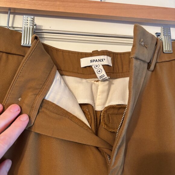 SPANX Stretch Twill Slim Straight Pant Medium Flax SPANXsupersmooth™ - Picture 7 of 7